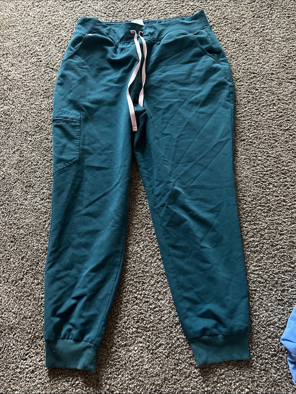 Teal Jogger Pants with Drawstring